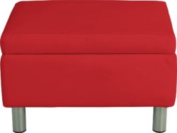 ColourMatch - Moda - Fabric Footstool - Poppy Red